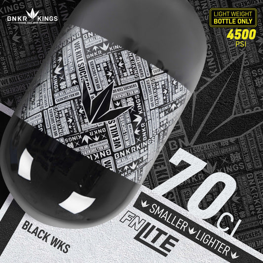Bunkerkings FN Lite Air Bottle Only - 70ci 4500psi - Black WKS