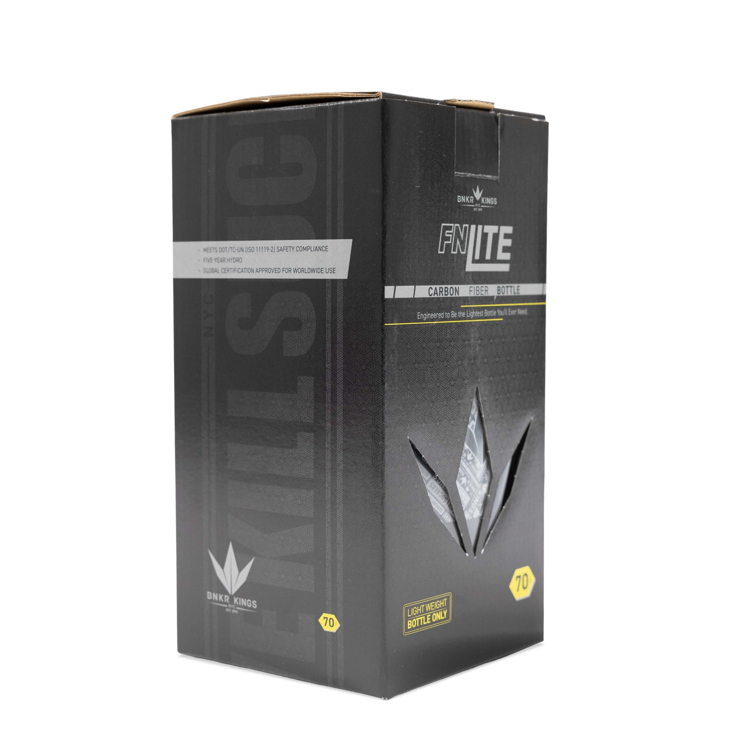 Bunkerkings FNLite Air Bottle Only - 70ci 4500psi - Black WKS