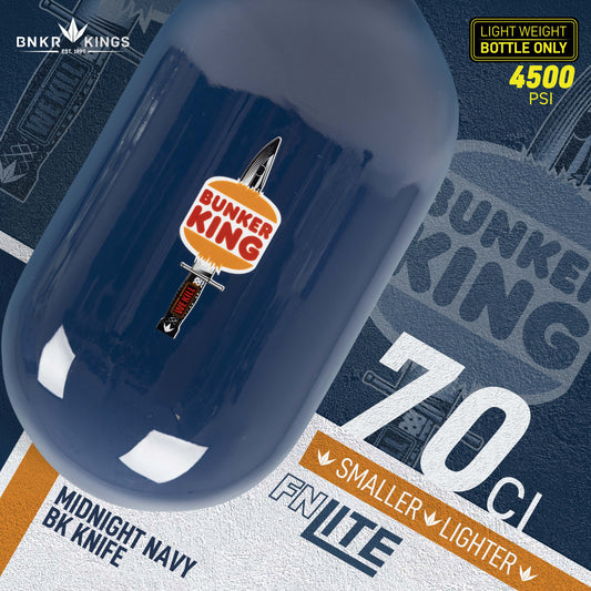 Bunkerkings FN Lite Air Bottle Only - 70ci 4500psi - Midnight Navy BK Knife