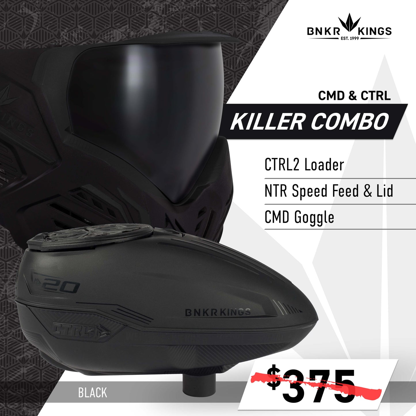 CMD & CTRL2 Killer Combo Goggle + Loader - Black