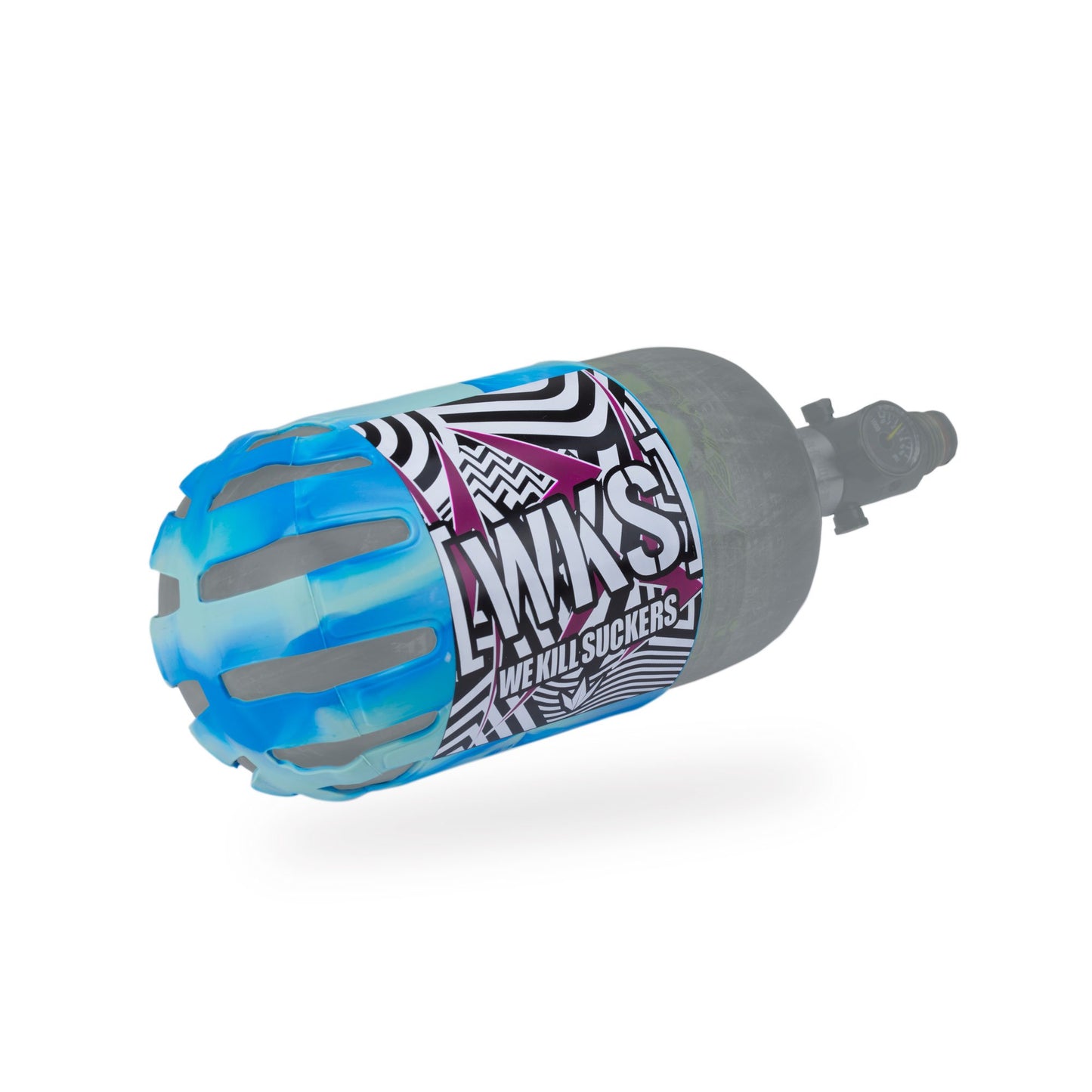 Bunkerkings - Knuckle Butt Tank Cover - WKS Shred - Cyan