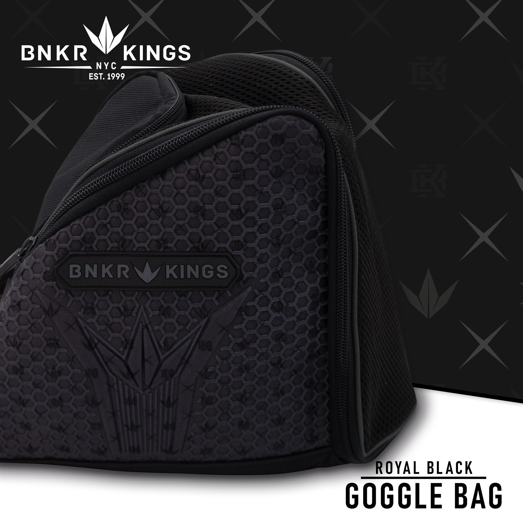 goggle tasche Bunkerkings Supreme Goggle Bag - Royal Black – Bunkerkings.com