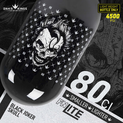 Bunkerkings FN Lite Air Bottle Only - 80ci 4500psi - Black Joker Skull