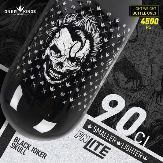 Bunkerkings FN Lite Air Bottle Only - 90ci 4500psi - Black Joker Skull