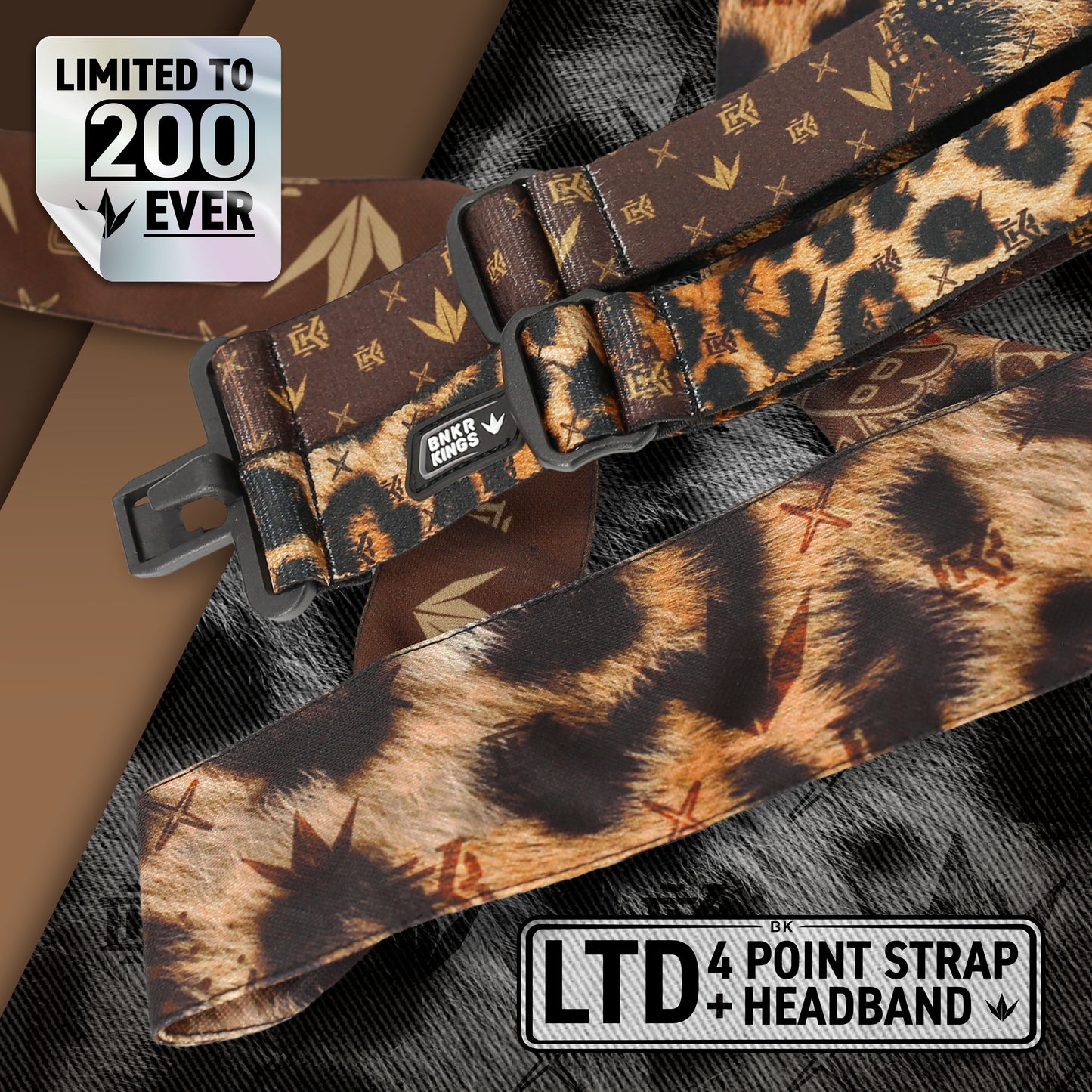 Leopard Coronation  4-Point Strap & Headband Pack - Limited to 200