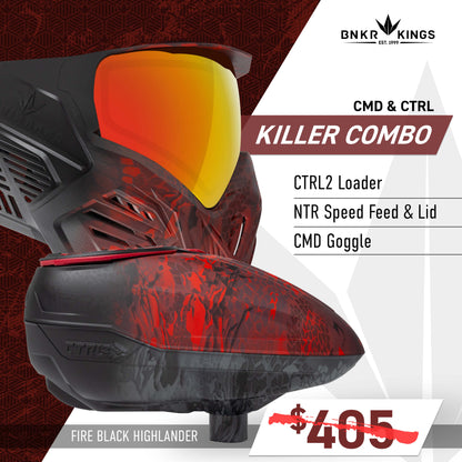 CMD & CTRL2 Killer Combo Goggle + Loader - Fire Black Highlander
