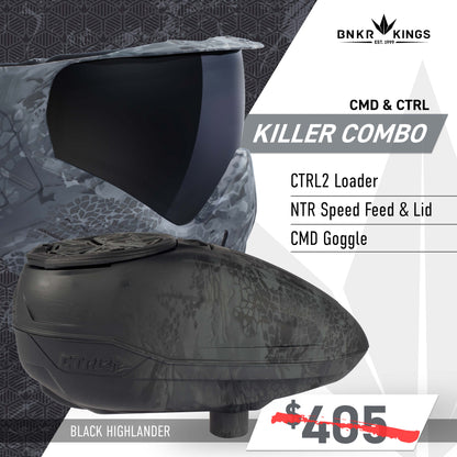 CMD & CTRL2 Killer Combo Goggle + Loader - Black Highlander