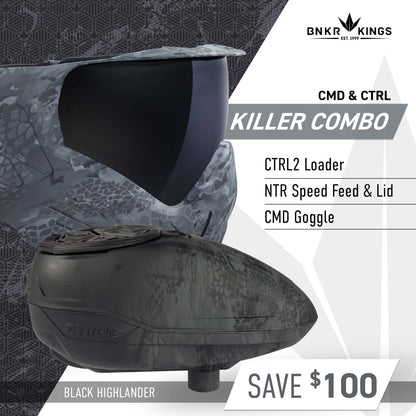 CMD & CTRL2 Killer Combo Goggle + Loader - Black Highlander