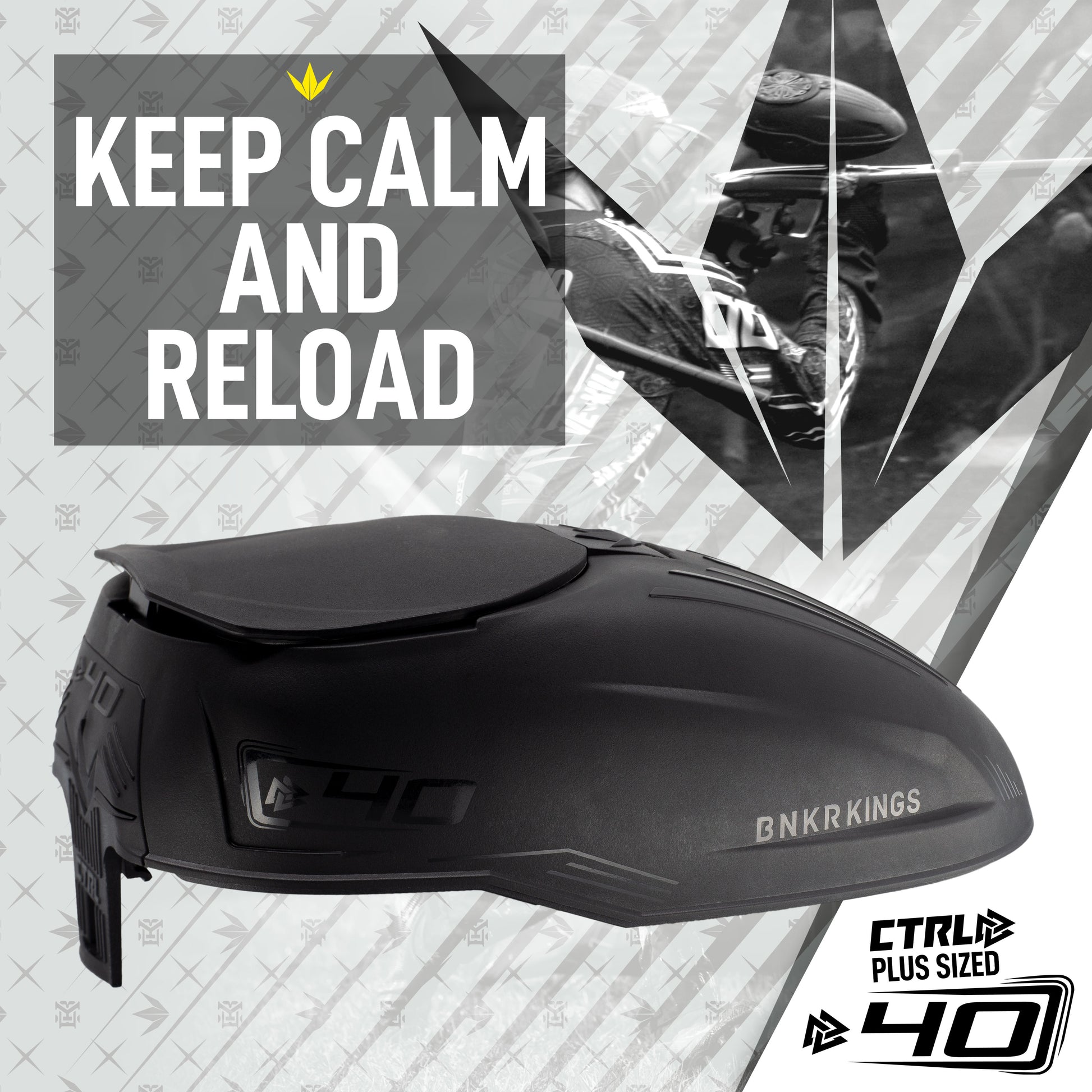 Bunkerkings CTRL Top Shell - Plus 40 - Black - Fearless Paintball Bunkerkings CTRL Top Shell - Plus 40 - Black - Fearless Paintball